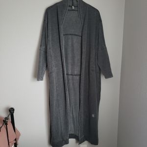 Free People Intimately Long Grey Cardigan